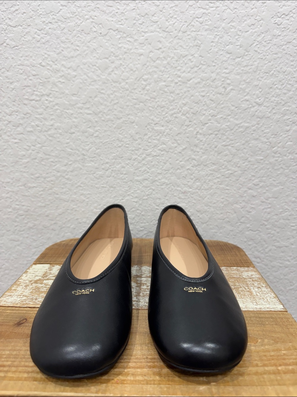 Coach Houston Black Leather Ballet Flats Size 8.5 NEW - Picture 4 of 9